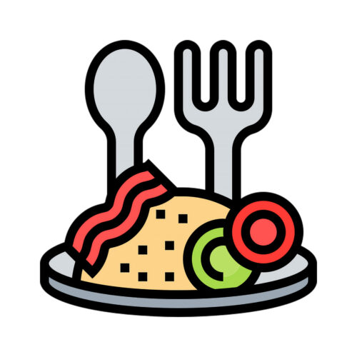 Fr07.08: Hähnchenbrustfilet in Soße mit Reis und Salat